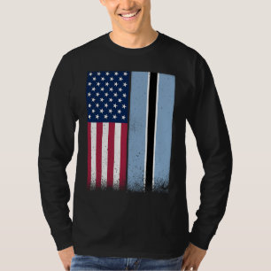 Botswana Botswana Amerikaanse Vlaggen Trots USA B T-shirt