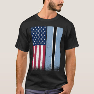 Botswana Botswana Amerikaanse Vlaggen Trots USA B T-shirt