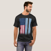 Botswana Botswana Amerikaanse Vlaggen Trots USA B T-shirt (Voorkant volledig)