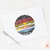 Botswana Botswanisch Deutsch Deutschland Baum Ronde Sticker (Envelop)