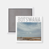 Botswana Car Travel Salt Pan Magnet (Voorkant / Achterkant)