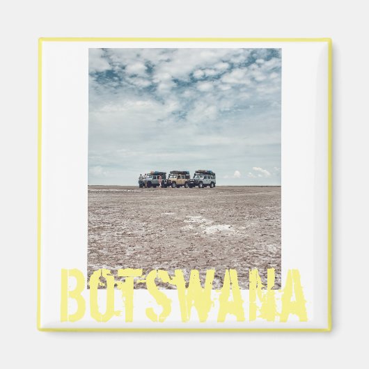 Botswana Cars Travel Desert Magnet (Voorkant)