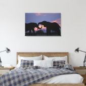 Botswana, Chobe National Park, Elephants Canvas Afdruk (Insitu (Slaapkamer))