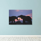 Botswana, Chobe National Park, Elephants Canvas Afdruk (Insitu (Houten vloer))