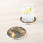 Botswana, Chobe National Park, Lionesses Zandsteen Onderzetter (Zijkant)