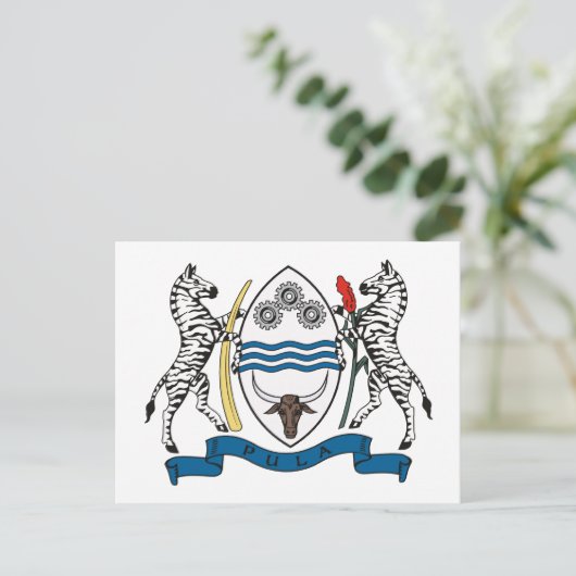 Botswana Coat of Arms Briefkaart (Staand voorkant)