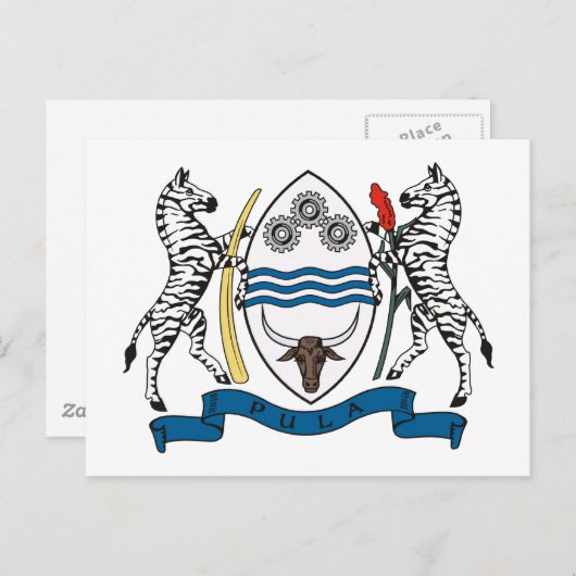 Botswana Coat of Arms Briefkaart (Voorkant / Achterkant)