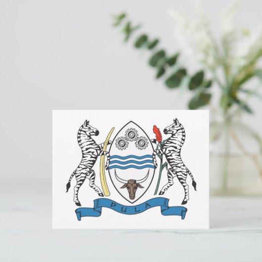 Botswana Coat of Arms Briefkaart (Staand voorkant)