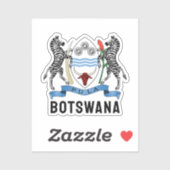 Botswana Coat of Arms Classic Round Sticker (Vel)