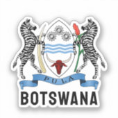 Botswana Coat of Arms Classic Round Sticker (Voorkant)