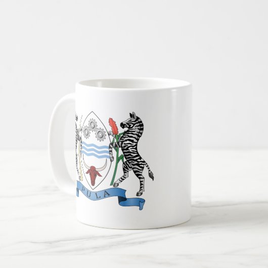 Botswana Coat of Arms Coffee Mok (Voorkant links)