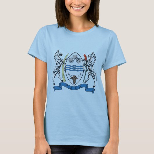 Botswana Coat of Arms T-shirt (Voorkant)