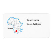 Botswana Etiket (Voorkant)