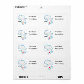 Botswana Etiket (Full Sheet)