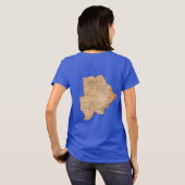 Botswana Flag and Map Dk T-Shirt (Achterkant volledig)