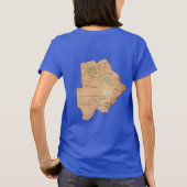 Botswana Flag and Map Dk T-Shirt (Achterkant)