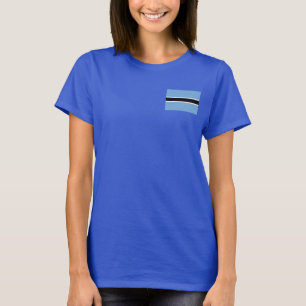 Botswana Flag and Map Dk T-Shirt