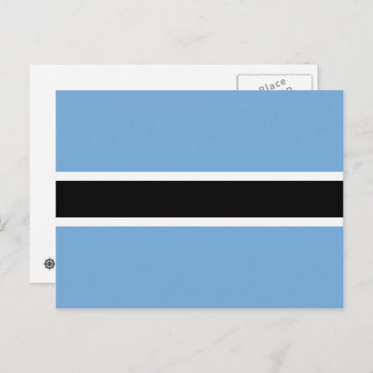Botswana Flag Briefkaart (Voorkant / Achterkant)