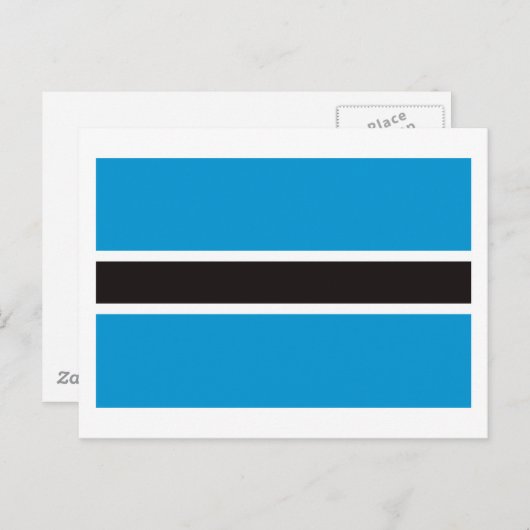 Botswana Flag Briefkaart (Voorkant / Achterkant)