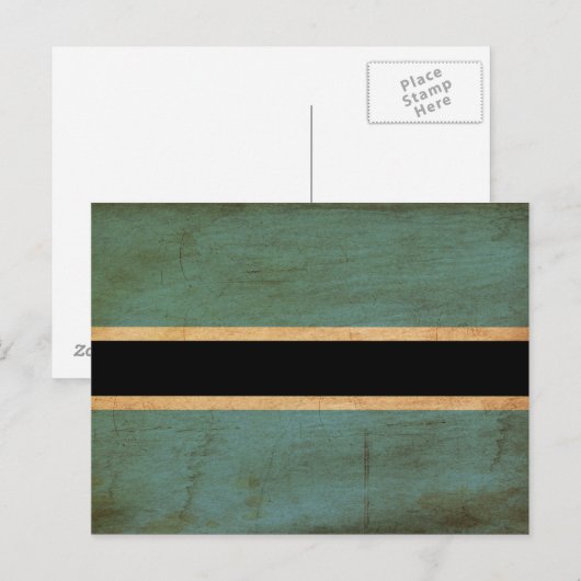 Botswana Flag Briefkaart (Voorkant / Achterkant)