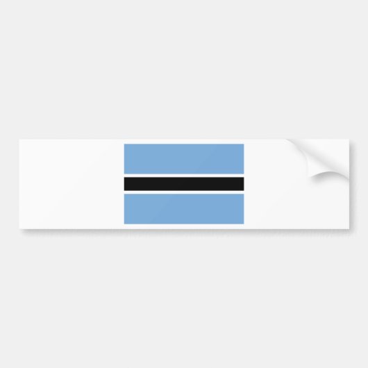 Botswana Flag Bumpersticker (Voorkant)