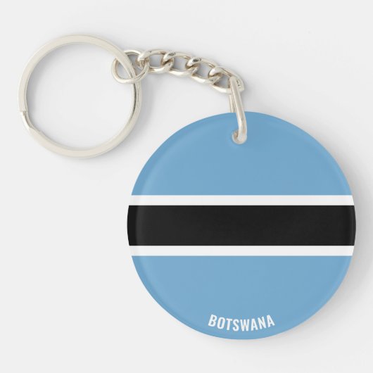 Botswana Flag Charming Patriotic Sleutelhanger (Voorkant)