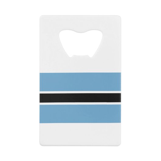 Botswana Flag Creditkaart Flessenopener (Voorkant)