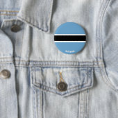 Botswana Flag Cute Patriotic Ronde Button 5,7 Cm (In situ)