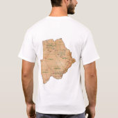 Botswana Flag en Map T-Shirt (Achterkant)