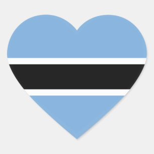 Botswana Flag Hart Sticker