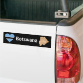 Botswana Flag Heart + Map Bumpersticker (Op Truck)