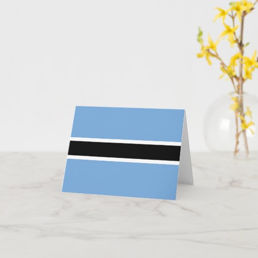 Botswana Flag Kaart (Gele Bloem)