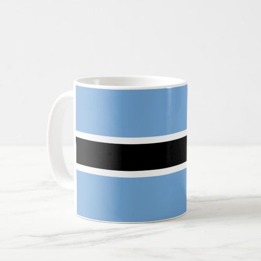 Botswana Flag Koffiemok (Voorkant links)