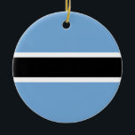 Botswana Flag Ornament<br><div class="desc">Ornament met de vlag van Botswana,  officieel de Republiek Botswana.</div>