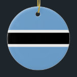 Botswana Flag Ornament<br><div class="desc">Ornament met de vlag van Botswana,  officieel de Republiek Botswana.</div>