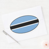 Botswana Flag Oval Sticker (Envelop)