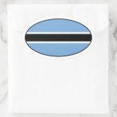 Botswana Flag Oval Sticker (Tas)