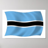 Botswana Flag Poster Print (Voorkant)