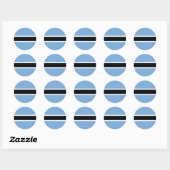 Botswana Flag Ronde Sticker (Vel)