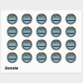 Botswana Flag Ronde Sticker (Vel)
