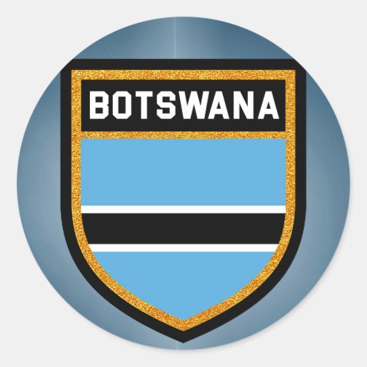 Botswana Flag Ronde Sticker (Voorkant)
