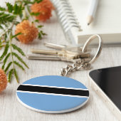 Botswana Flag Sleutelhanger (Zijkant)