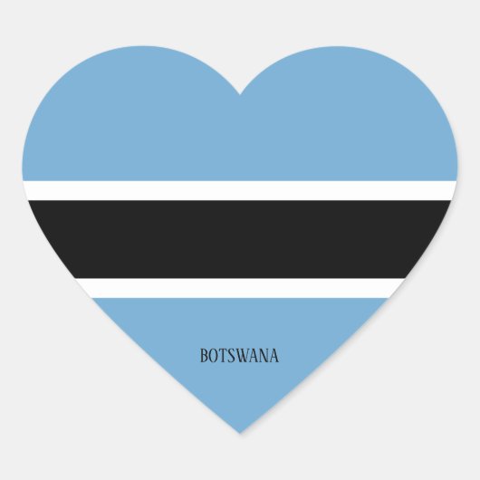 Botswana Flag Splendid Patriotic Hart Sticker (Voorkant)