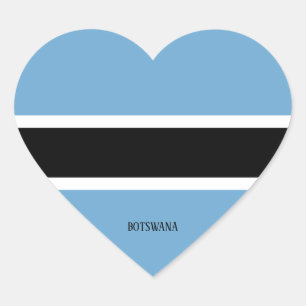 Botswana Flag Splendid Patriotic Hart Sticker
