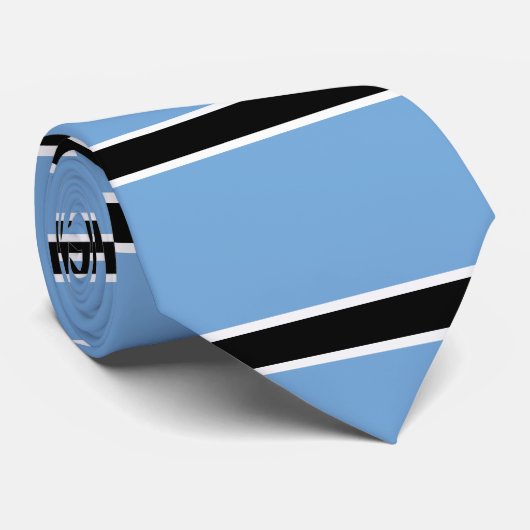 Botswana Flag Stropdas (Opgerold)
