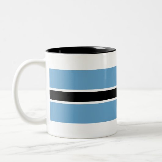 Botswana Flag Tweekleurige Koffiemok (Links)