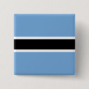 Botswana Flag Vierkante Button 5,1 Cm