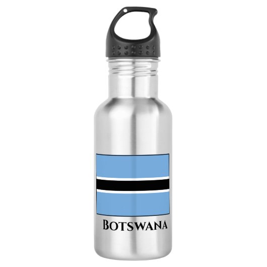 Botswana Flag Waterfles (Voorkant)