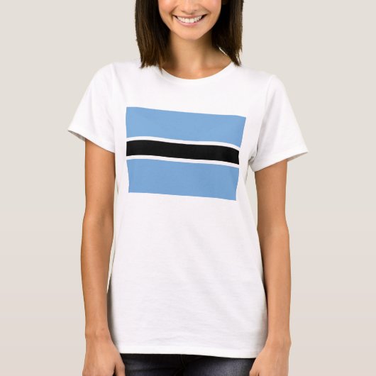 Botswana Flag x Map T-Shirt (Voorkant)
