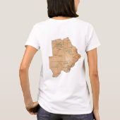 Botswana Flag x Map T-Shirt (Achterkant)